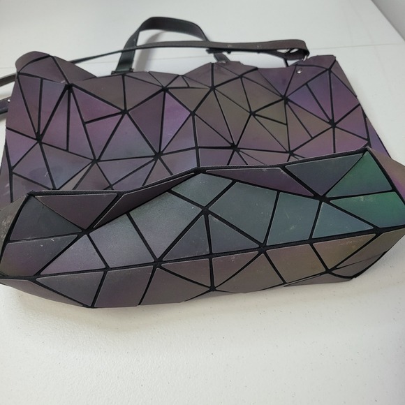 HOTONE Iridescent Geometric Prism Handbag Purse Wallet Set